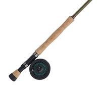 Shakespeare Cedar Canyon Stream Fly Kit, Combo Unisex, Verde Oliva, 7/8 Size Reel-9' -7/8wt-4pc