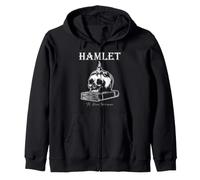 Shakespeare Hamlet Skull, candelabro, Letteratura Gotica Felpa con Cappuccio