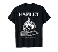 Shakespeare Hamlet Skull, candelabro, Letteratura Gotica Maglietta