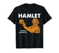 Shakespeare Hamlet Skull Letteratura Bard Dramma Ritratto Maglietta
