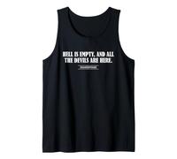 Shakespeare Hell Is Empty Citazione Dark Literature Bard Canotta