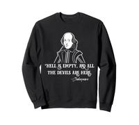 Shakespeare Hell Is Empty Citazione Dark Literature Bard Felpa