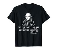 Shakespeare Hell Is Empty Citazione Dark Literature Bard Maglietta