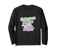 Shakespeare invecchiato rende felice il cervello slogan umoristico Maglia a Manica