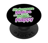 Shakespeare invecchiato rende felice il cervello slogan umoristico PopSockets PopGrip Adesivo