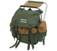 Shakespeare Folding Stool with Backpack, Sedie Unisex-Adulto, Marrone/Verde, 100kg
