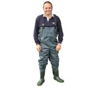 Shakespeare Sigma - Cosciali da pescatore in nylon, con suola rinforzata, verde (verde), Size 12