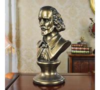 Shakespeare - Statua a busto di William Shakespeare, statuetta in resina, ornamento artistico per scrivania, souvenir unico, sculture classiche per gli amanti della letteratura
