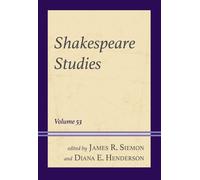 Shakespeare Studies: Volume 53-Copertina rigida