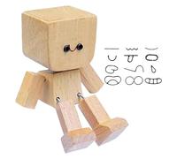 Shakings - Statuetta di uomo in legno che scuote il cruscotto dell'auto, divertente bambola in legno con giunto mobile, per interni di auto, furgoni, camion, lavori stradali, lunghi viaggi quotidiani