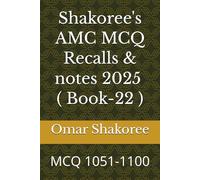 Shakoree's AMC MCQ Recalls & notes 2025 ( Book-22 ): MCQ 1051-1100