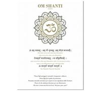 ShaktiStore - Poster Om Shanti. Mantra Sanscrito con Traduzione Italiana | 30×40 cm | Carta Modigliani Fine-Art | Made in Italy