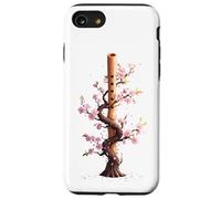 Shakuhachi Flauto Di Bambù Con Albero Fiorito Custodia per iPhone SE (2020) / 7 / 8