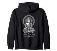 Shakyamuni Buddha Lotus Meditazione Pace Calma Felpa con Cappuccio