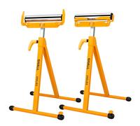 Shall Confezione da 2 supporti pieghevoli a rullo, resistenti, capacità di carico di 113,4 kg, altezza regolabile da 70 a 100 cm, per sega da banco, lavorazione del legno