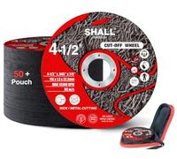 SHALL Confezione da 50 dischi da taglio 115 x 1.2 x 22.2 mm,disco da taglio rapido per metallo e acciaio inossidabile da 4,5", disco per smerigliatrice per taglio di metalli generico