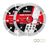 SHALL Disco da taglio diamantato segmentato da 115 mm (4,5 pollici) per smerigliatrici angolari, taglio rapido di cemento, pietra, muratura e piastrelle, diametro del foro 22,23 mm