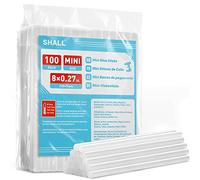 SHALL mini bastoncini di colla a caldo, 0,27" x 8" （7mm x 200mm）, confezione da 100 bastoncini trasparenti per pistola per colla a caldo, multiuso per bambini e adulti per il fai-da-te