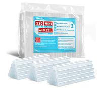 SHALL Mini Stick di Colla a Caldo 0,27" x 4" (7mm x 100mm) Confezione da 220 Stick Trasparenti per Pistola per Colla a Caldo per Tutte le Mini Pistole per Colla a Temperatura