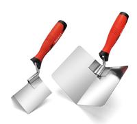 SHALL Set di cazzuole angolari in acciaio inox, cazzuole angolari interne ed esterne per intonacatura e bordatura, strumento manuale professionale per uso domestico e industriale