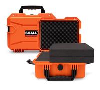 Shall Universal Hard Camera Case (Large), Waterproof, Dustproof and Shockproof Protective Case with Customisable Foam Lining, Suitable for Cameras, Lenses and Electronic Devices, Orange