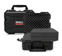 Shall Universal Hard Camera Case (Large), Waterproof, Dustproof and Shockproof Protective Case with Customisable Foam Lining, Suitable for Cameras, Lenses and Electronic Devices, Black