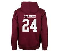 ShallGood Donna Uomo Autunno Inverno Moda Felpa con Cappuccio Beacon Hills Lacrosse Manica Lunga Hooded Hoodies Sweatshirt Pullover Tops Rosso STILINSKI 24 EU XXL
