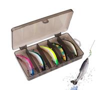 Shallow-Crankbait - Esca da clinica Shallow, 5 esche simulate, esche da pesca realistiche e vivaci, set di esche da pesca colorate, accessori da uomo, a