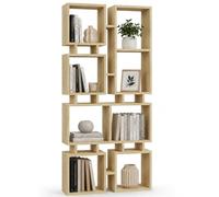 Shally Dogan Libreria a 4 Ripiani Multiscaffale in Legno Design Moderno, Scaffalatura Versatile con Struttura Resistente, Ideale per Soggiorno, Ufficio, Studio, Camera da Letto (Quercia)
