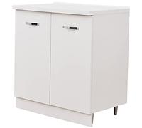 Shally Dogan Mobile Base per Cucina, Mobiletto con Struttura in Legno Robusta e Resistente (Doppia Anta)