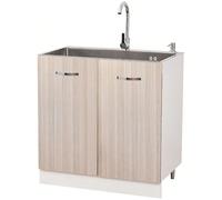 Shally Dogan Mobile Sottolavello per Cucina 2 Ante componibile Mobiletto base da 80 per lavello 80 x 50 x 85 cm Dona alla tua casa un aspetto moderno e luminoso, sfruttando al massimo lo spazio dispon