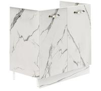Shally Dogan Mobile Sottolavello per Cucina 2 Ante componibile Mobiletto base da 80 per Lavello (Marmo, 80 x 50 x 85 cm)