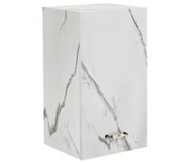 Shally Dogan Pensile da Cucina a Parete, Armadio Sospeso in Legno con Anta Singola 1 Ripiano e 2 Scomparti, Armadietto da Muro Spazioso e Resistente, Dimensioni 40 x 32 x 72H cm (Marmo)