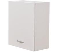 Shally Dogan Pensile da Cucina a Parete, Armadio Sospeso in Legno con Anta Singola 1 Ripiano e 2 Scomparti, Armadietto da Muro Spazioso e Resistente, Colore Bianco, Dimensioni 60 x 32 x 72H cm