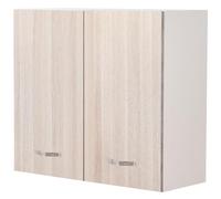 Shally Dogan Pensile da Cucina a Parete, Armadio Sospeso in Legno con Due Ante 1 Ripiano e 2 Scomparti, Armadietto da Muro Spazioso e Resistente, Dimensioni 80 x 32 x 72H cm (Olmo)