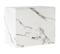 Shally Dogan Pensile da Cucina, Sopracappa, Armadio in Legno Armadietto Multiuso da Muro a Ribalta Spazioso, Dimensioni 60 x 32 x 49H cm (Marmo)
