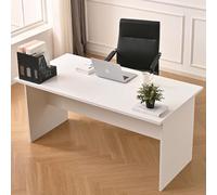 Shally Dogan Scrivania da Ufficio in Legno per Computer, Tavolo Desk Porta PC Studio, Lavoro, Cameretta, Postazione Home Office Moderno, Resistente Urti Graffi, 180 x 80 x 74 cm (Bianco)