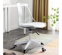 Sedia da Scrivania Trasparente Poltrona Ufficio e Cameretta Schienale Ergonomico