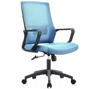 BAKAJI - Sedia Da Ufficio Blu Poltrona Da Scrivania Studio Cameretta Altezza Regolabile - SPEDIZIONE GRATUITA