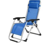 Shally Dogan Sedia Gravità Zero da Giardino, Sdraio per Esterni Relax Pieghevole Salvaspazio con Struttura Tubolare in Metallo Reclinabile, Seduta in Textilene Ideale Mare, Spiaggia, Piscina (Blu)