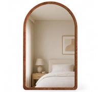 Shally Dogan Specchio ad Arco da Parete con Struttura in Legno, Specchi da Muro Decorazione per Interni Design Moderno, Ideale per Camera da Letto, Ingresso, Ufficio, 46 x 60 cm, Rovere