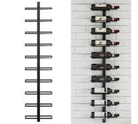 Shally Dogan Stand Portabottiglie da Muro per Vino con 10 Scomparti Porta Bottiglie, Cantinetta a Parete, Supporto Design Industrial Ideale per Angolo Bar per Cucina, Sala da Pranzo e Cantina