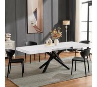 Tavolo da Pranzo Cucina Allungabile Estensibile 90x140 - 220cm Bianco Frassinato