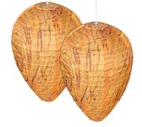 shallyong 2 Pezzi Nido di Vespe, Artificiale in Tessuto Resistente Alle Intemperie e da Appendere, Efficace Difesa Contro le Vespe, Per l'uso in Giardino, Sul Balcone e all'Esterno