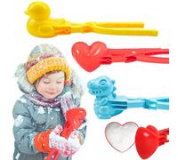 shallyong Clip Palla di Neve, 3 PCS Palla di Neve Creatore, Snowball Maker, Palla di Neve Giocattolo, Giocattoli da Spiaggia, per attività All'aperto dei Bambini sulla Neve/Spiaggia