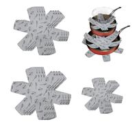 shallyong Separatori Pentole, 12 Pezzi Proteggi Pentole e Salvapadelle Protezioni, Proteggi Padelle, Protezioni Antigraffio per Pentole, Feltrini per Pentole, 3 Diverse Dimensioni (38/35/26 cm)
