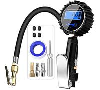 SHALOLY Manometro 200PSI Display LCD Manometro per Pneumatici Tester Digitale per Pneumatici Manometro per Pressione dell'Aria Attacco rapido Compatibile con Auto Camion Moto