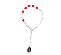 SHALOM - Bracciale Decina Della Divina Misericordia, Grani In Cristallo 6 Mm