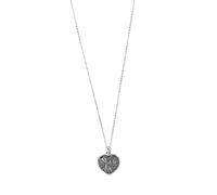 SHALOM - Collana Mater Ciondolo Cuore Ave Maria, In Argento 925