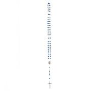 SHALOM - Corona Della Madonna Di Fatima, Grani In Vetro Maculato 6 Mm